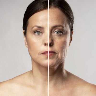 before-after-portrait-mature-woman